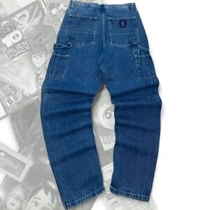 Vintage 90’s Light Blue Wash Real Work Wear Utility Carpenter Jeans Distressing